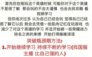 王者荣耀职业瓶颈教学，王者荣耀职业讲解
