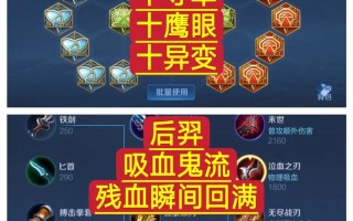 王者荣耀后羿出装备（王者荣耀后羿装备方案）