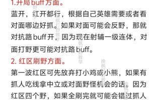 王者荣耀打野思路教学（王者荣耀打野基本思路）