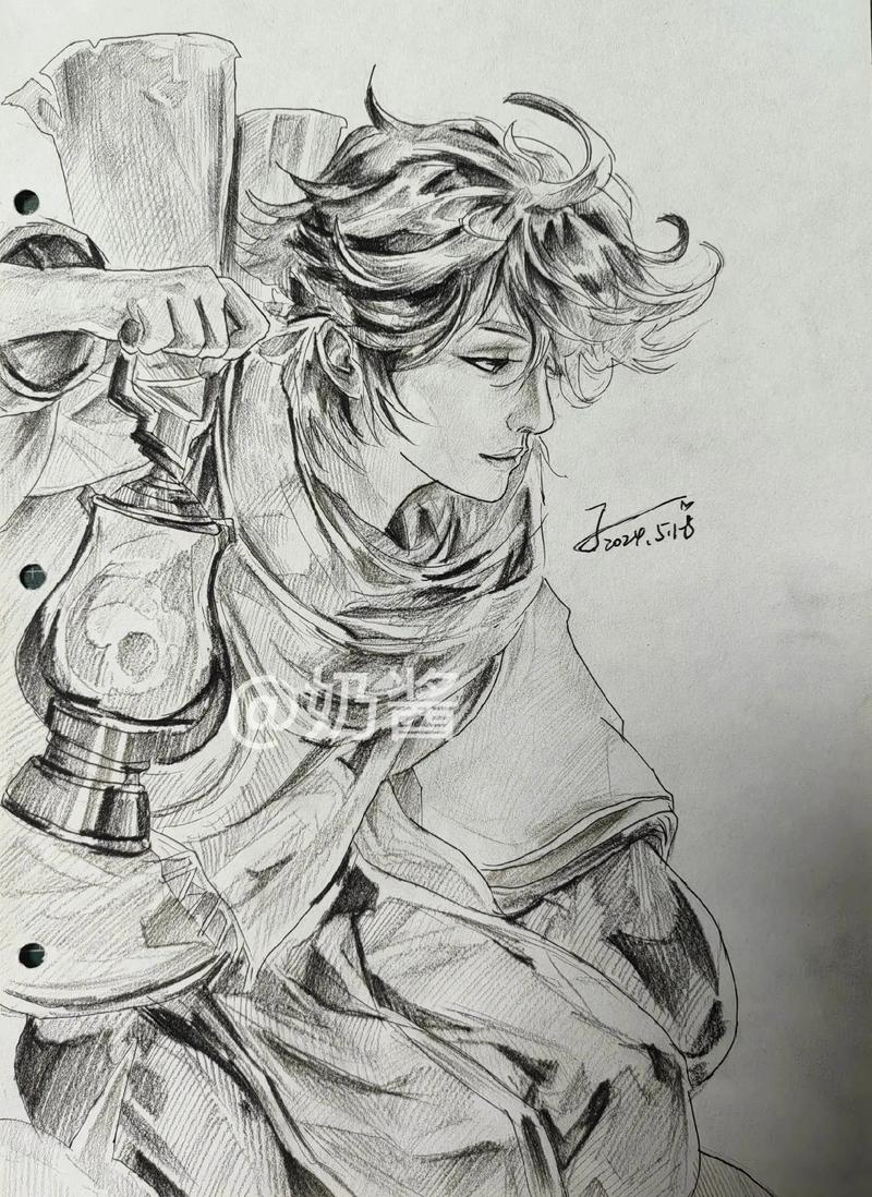 王者荣耀素描教学，王者荣耀素描画简单好看易画-第1张图片-益智游